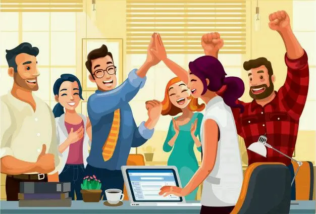 Image of Employees Celebrating Success