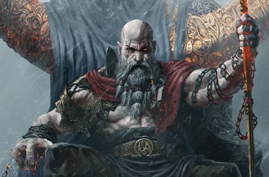 Image of Kratos Concept Art in God of War - Human-Like Design
