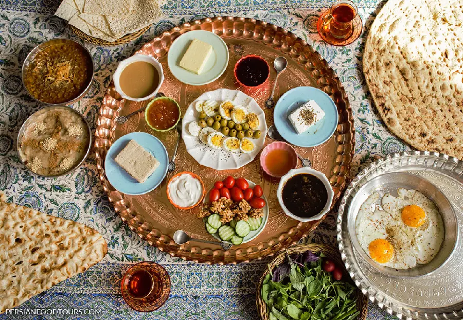 Iranian Breakfast Photo and Its Essential Items