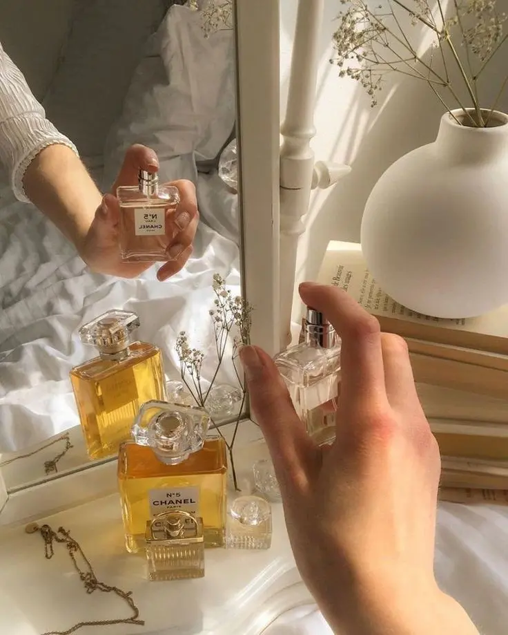 Download Profile Picture of Spraying Perfume on a Mirror