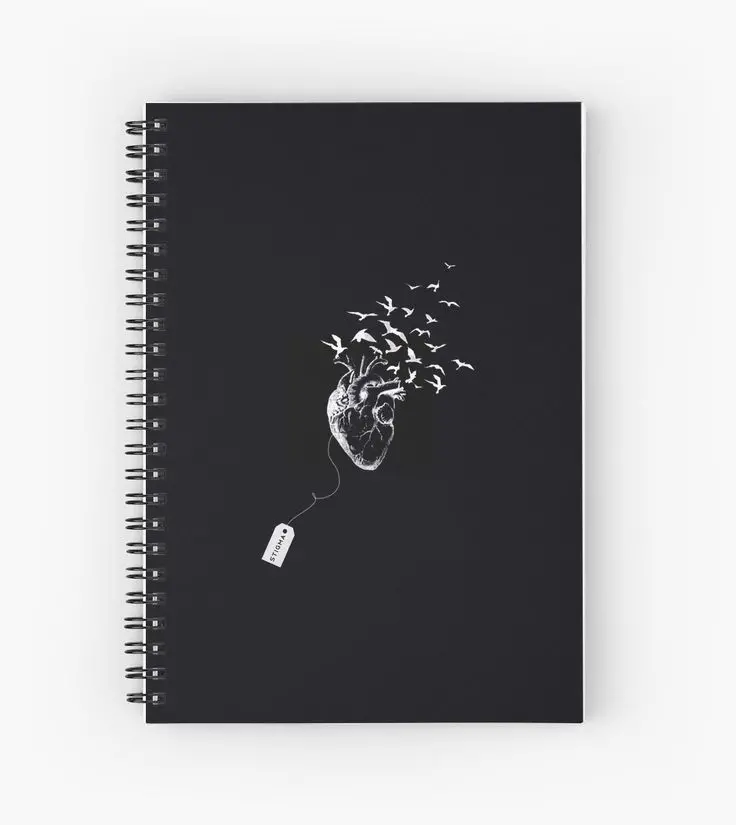 Black Heart Design Planner - Simple Yet Attractive Notebook