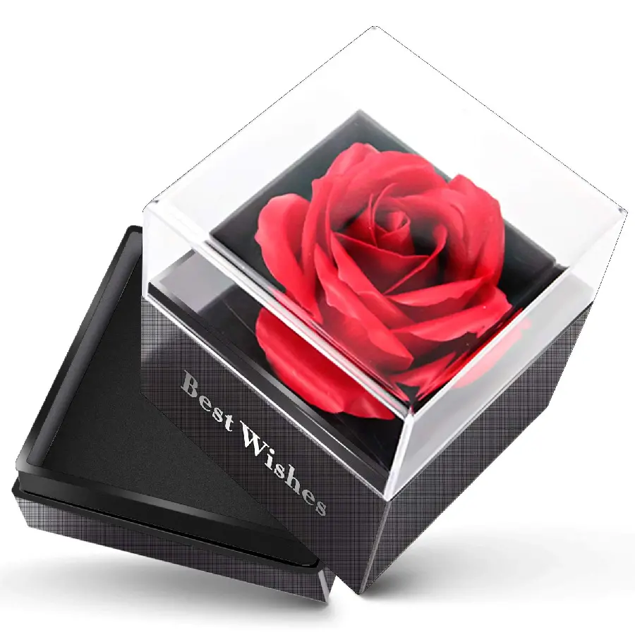 Single Red Rose Box
