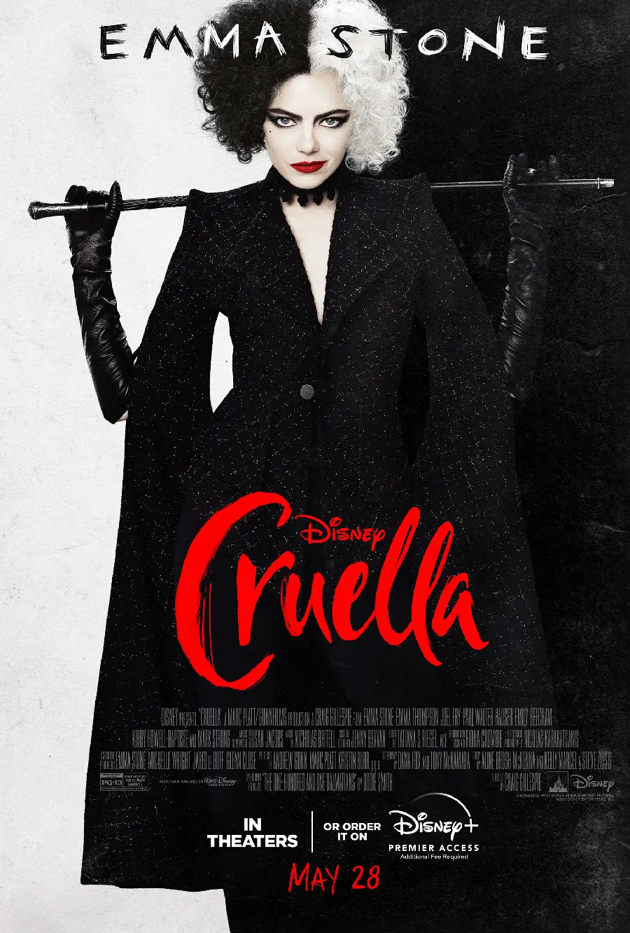 Cruella Movie Poster with Emma Stone