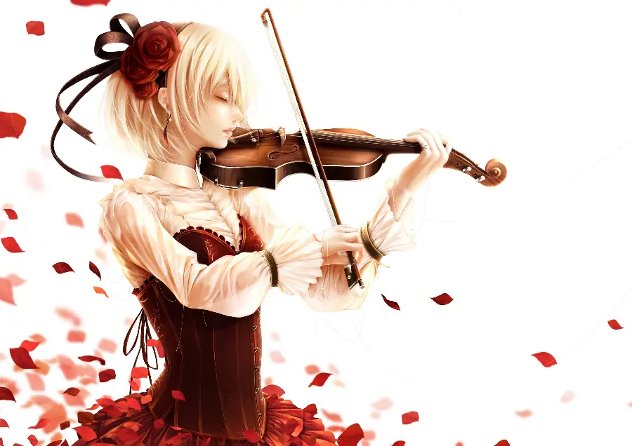 4K Fantasy Violin Playing Wallpaper - Perfect for Desktop Backgrounds