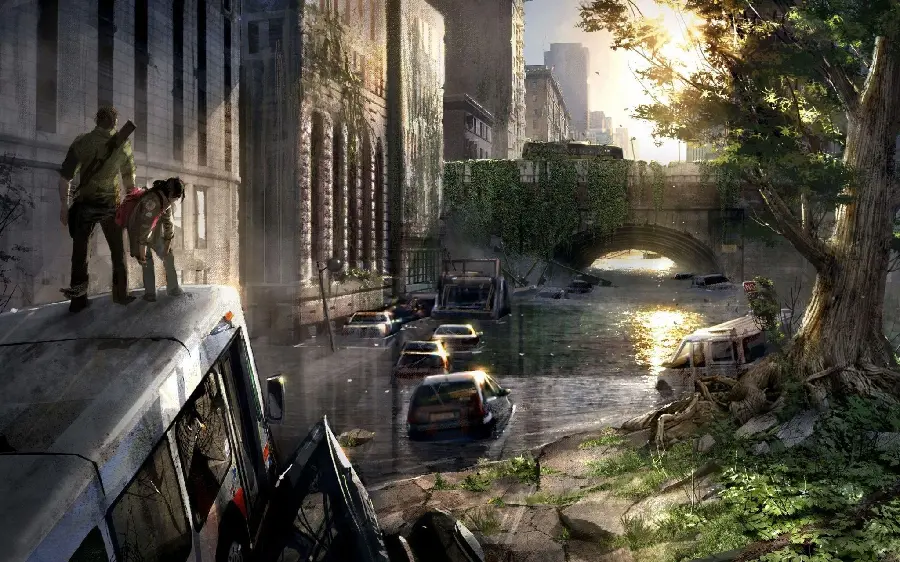 Joel and Ellie Background in The Last of Us Remastered