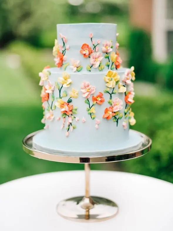 Spring Birthday Cake Image - Bright and Cheerful