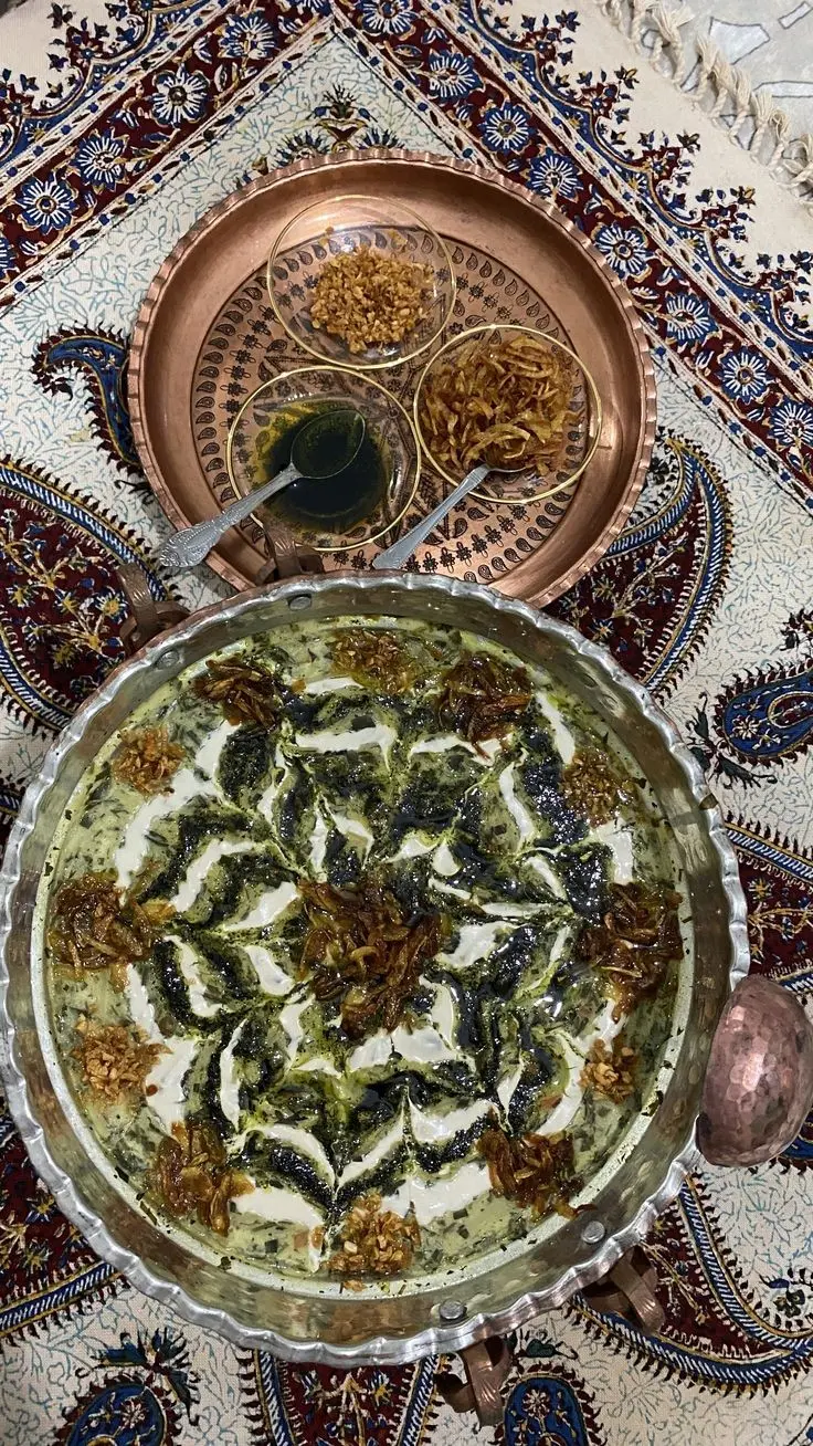 Ash Reshteh in Bowl Photo for Food Bloggers