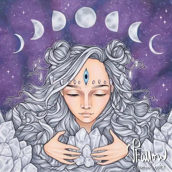 Third Eye and Crystal Image for Spiritual Healing