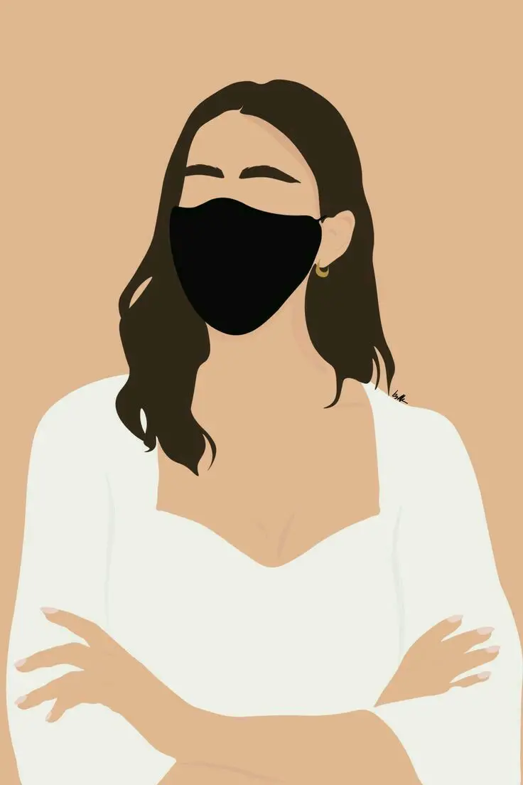 Download High-Quality Minimalist Girl with Mask