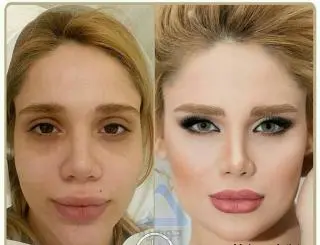 Before and After Bride Eyebrow Model