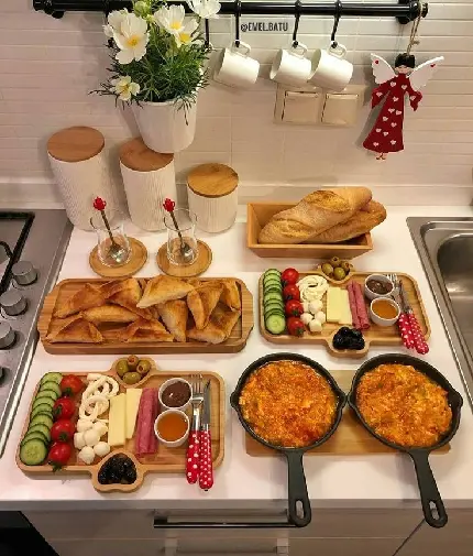 Elaborate Breakfast for Two with High-Quality Photos