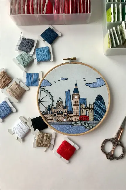 Download Embroidered New York City Profile Picture