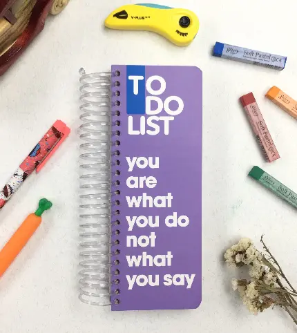 Purple Daily Task Notebook - Perfect for Organizing Your Day