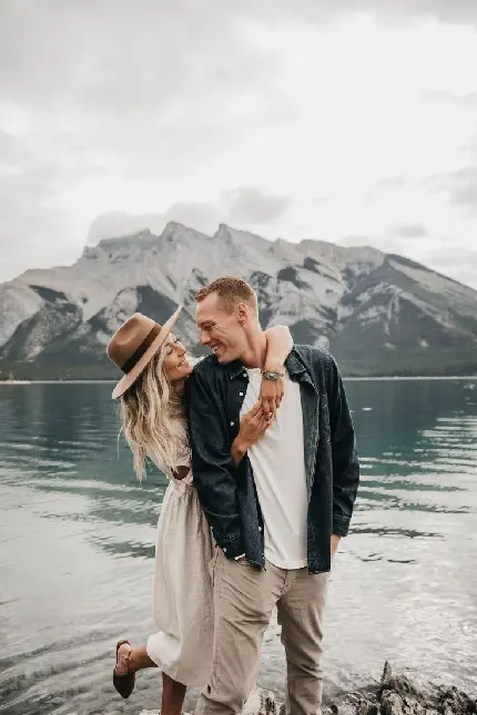 Couple Pose Idea by the Lake