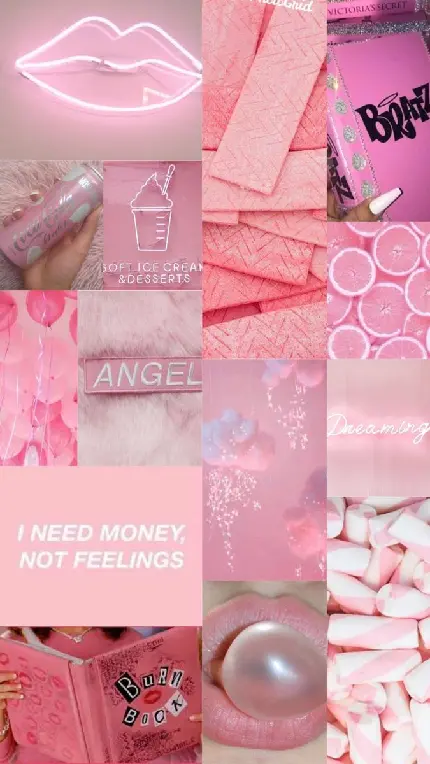 Pink Mosaic Background for Social Media