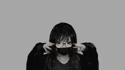 Photo of Cute and Funny Anime Girl with Mask