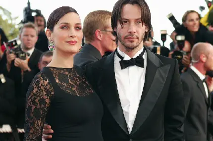 Keanu Reeves and Carrie-Anne Moss on Red Carpet