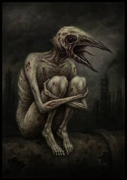 Download Profile Picture of Two-Legged Humanoid with Crow Head