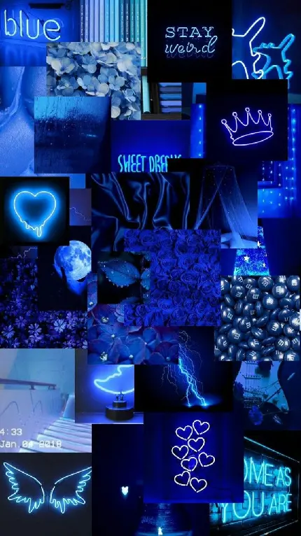 Download Blue Mosaic Background in HD for Social Media