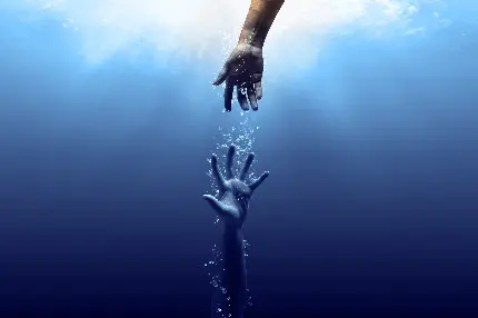 Download Image of a Hand Reaching Toward Light