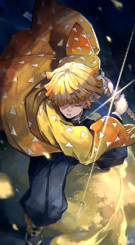 Zenitsu Photo from Demon Slayer Anime