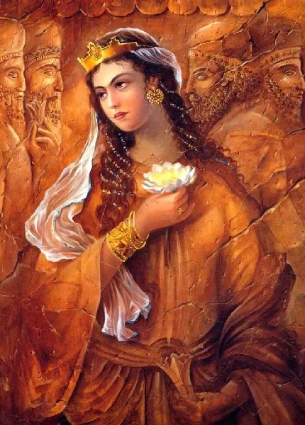 Download Background Image of Painted Iranian Woman During Achaemenid Era