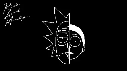 Download Black and White Rick and Morty Profile Picture