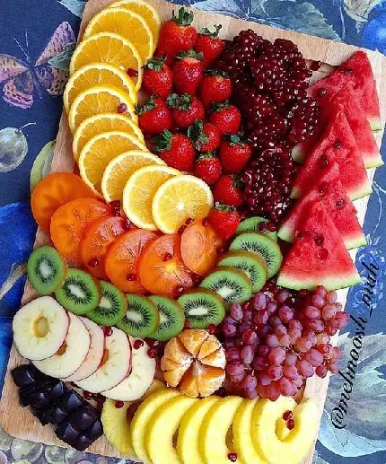 Image and Idea of Arranging Fruit in a Rectangular Platter