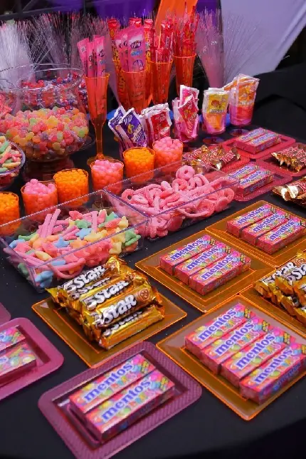 Download Image of Table Full of Snacks and Gummies