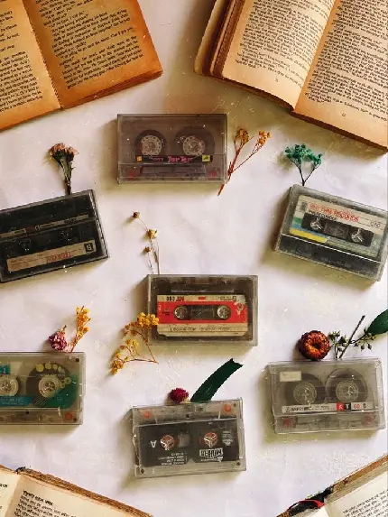 Download HD Image of Cassette Tape and Book