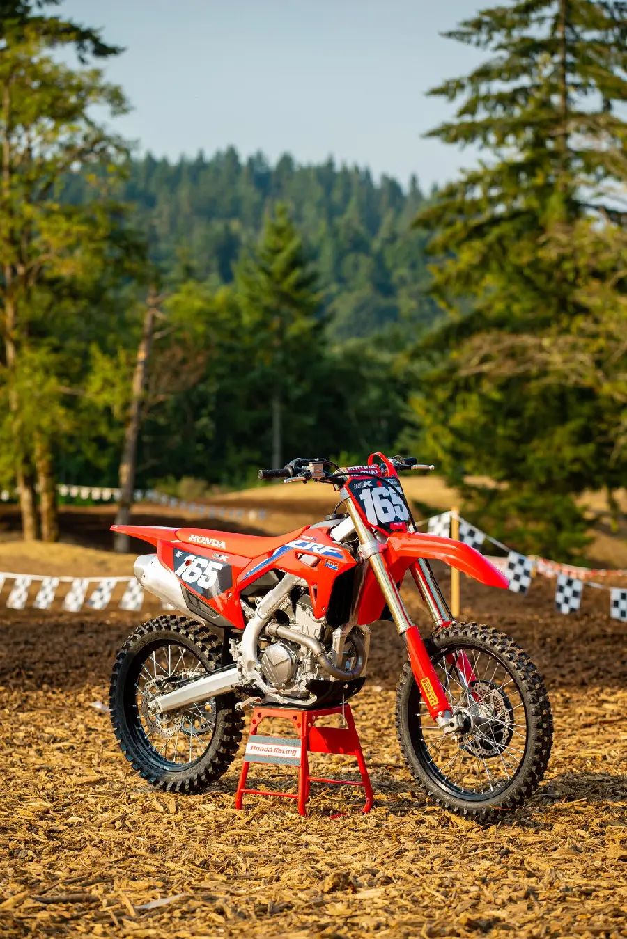 Aerial angle image of Honda CRF 250 engine