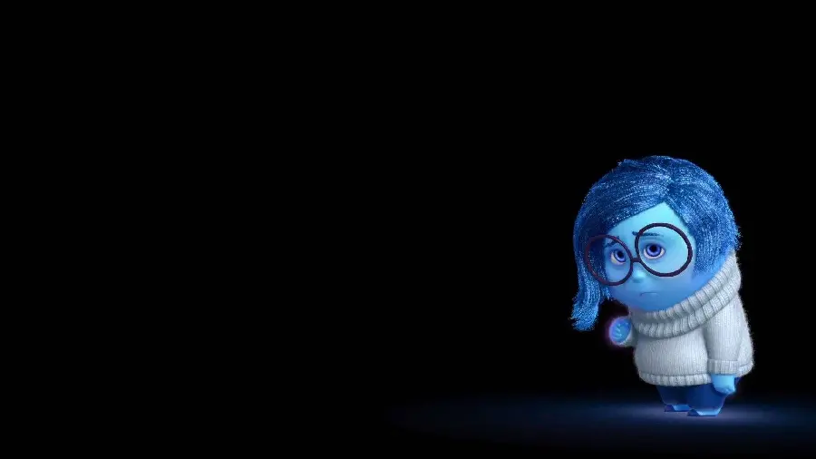 Wallpaper of the feeling of sadness from the characters of Inside Out 2 