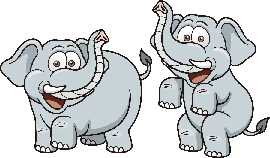 Cute Cartoon Elephant for Digital Designs PNG