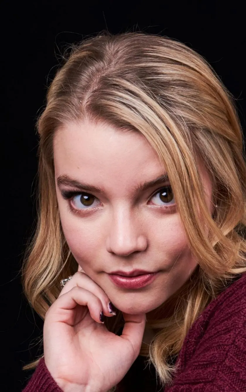 Close-up photo of actress Anya Taylor-Joy's face