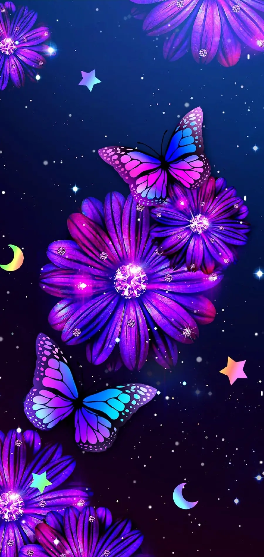 Download purple wallpaper for iphone with cute butterfly design