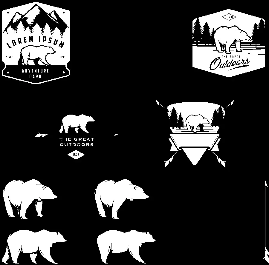 Bear Painting Background PNG for Car Body Sticker Printing