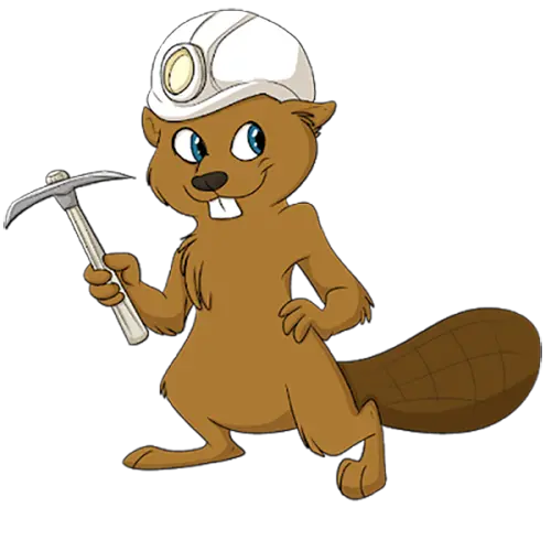 Cartoon beaver cut out suitable for animation