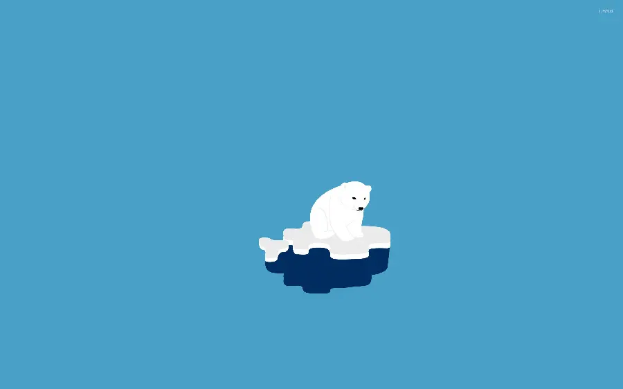 Stylish and special minimalist polar bear background