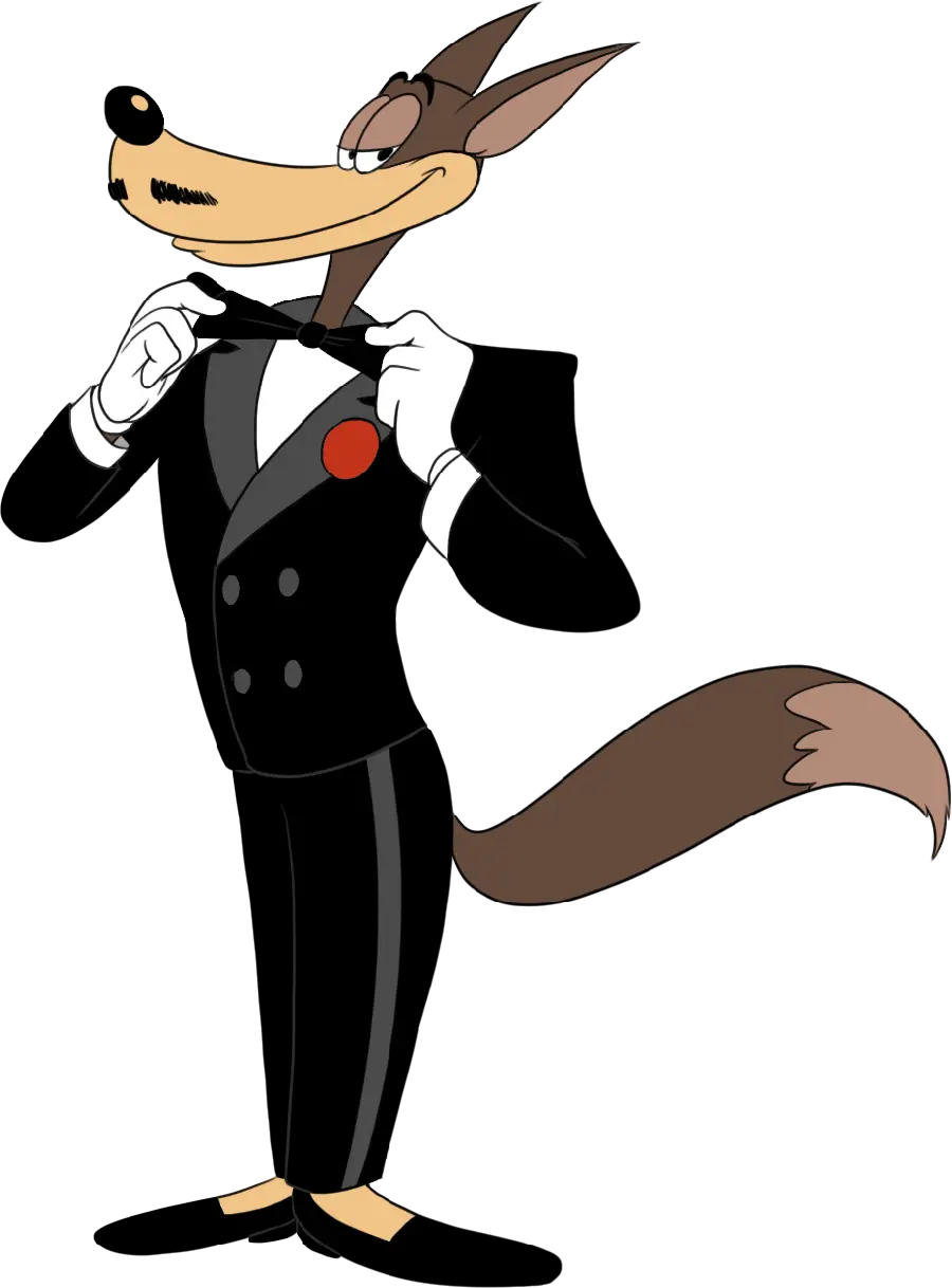 Cool Wallpaper And interesting cartoon wolf in a black suit