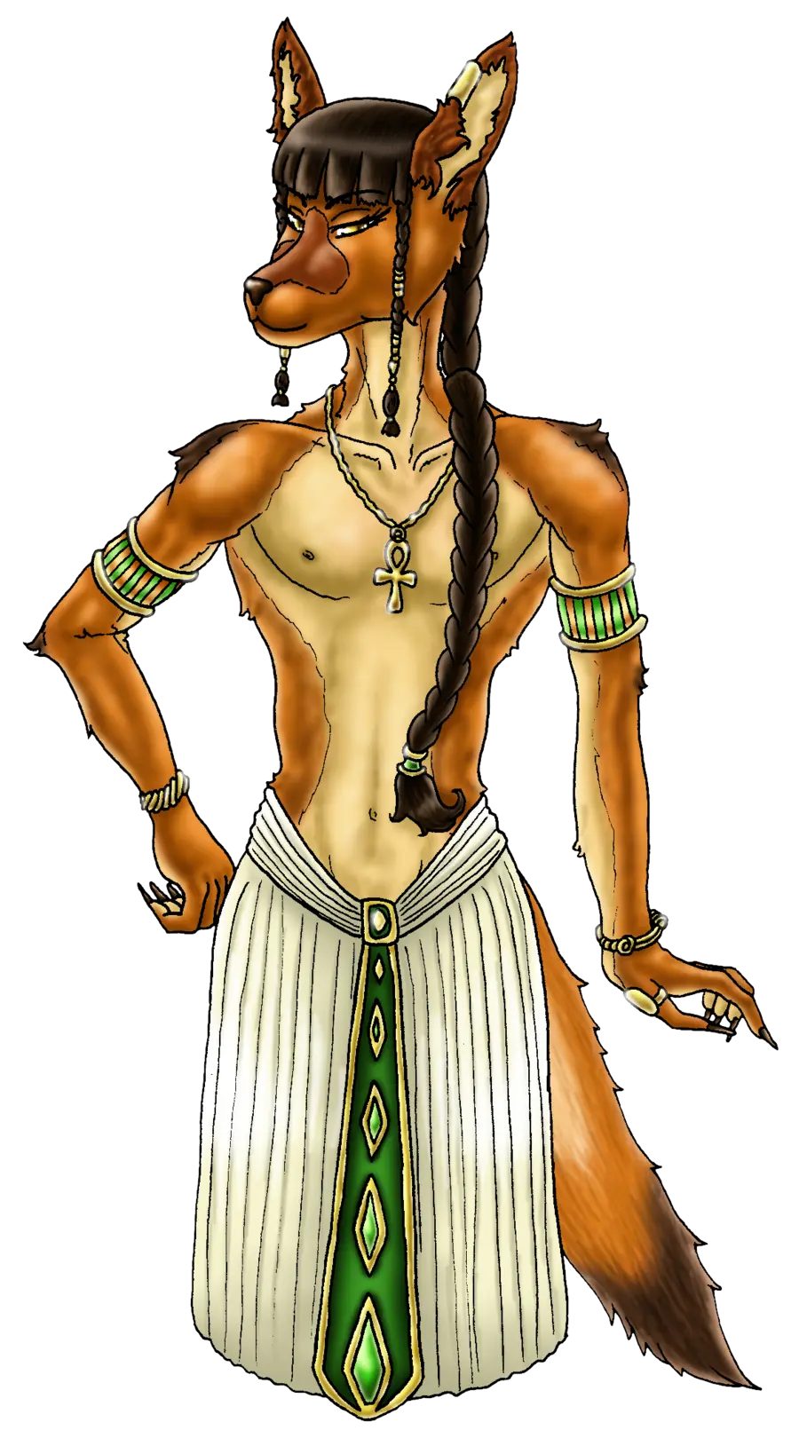 Photo of the jackal from the Egyptian pyramids wall paintings PNG