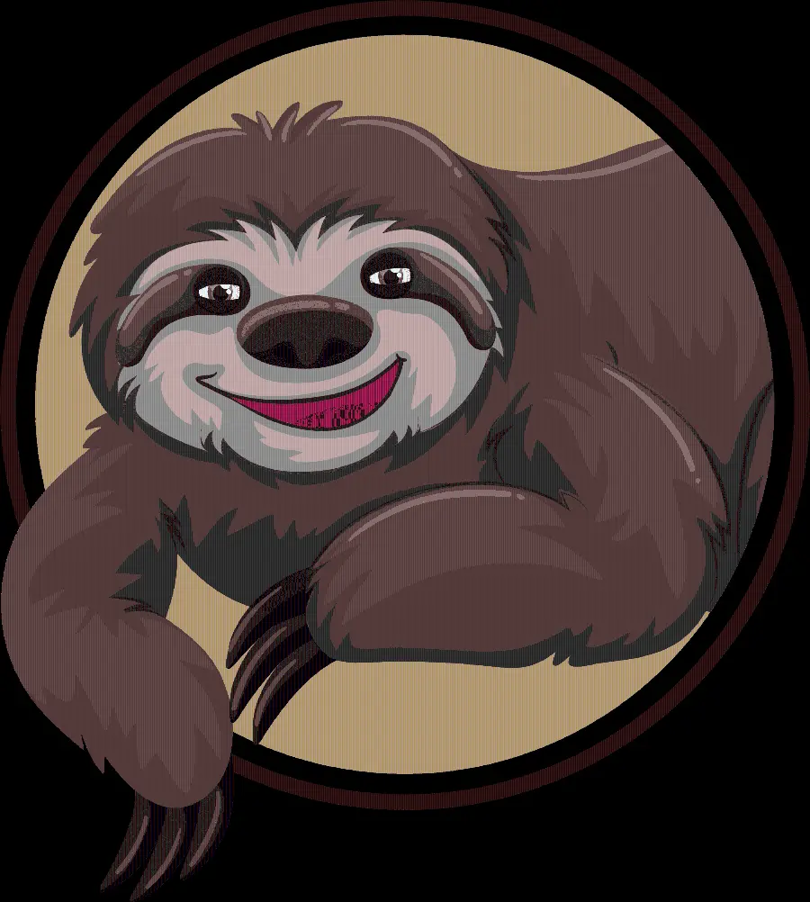 High-quality sloth image for profile and Instagram story highlight PNG