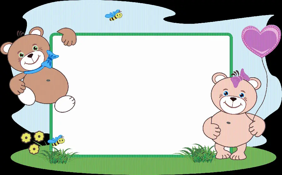 Bear background image with birthday theme and PNG format ready to write congratulatory text