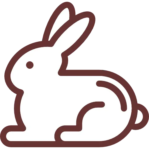 Simple and colorless rabbit painting wallpaper PNG