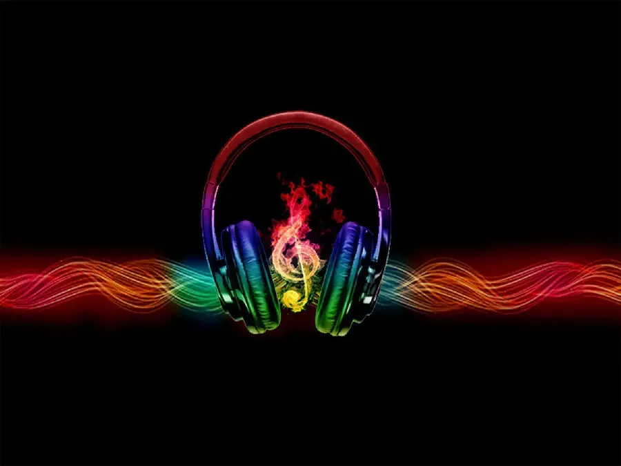 Download free wallpaper of special headphones with black background