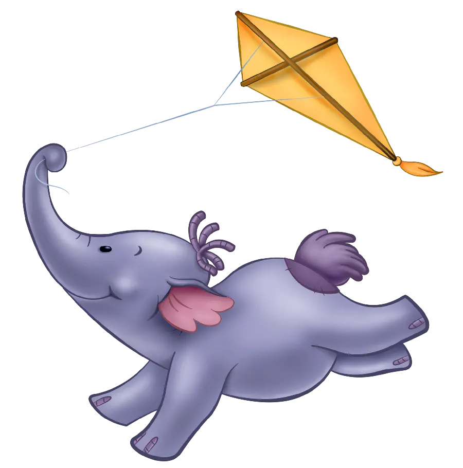 Elephant Colorful and cheerful cartoon PNG for your projects