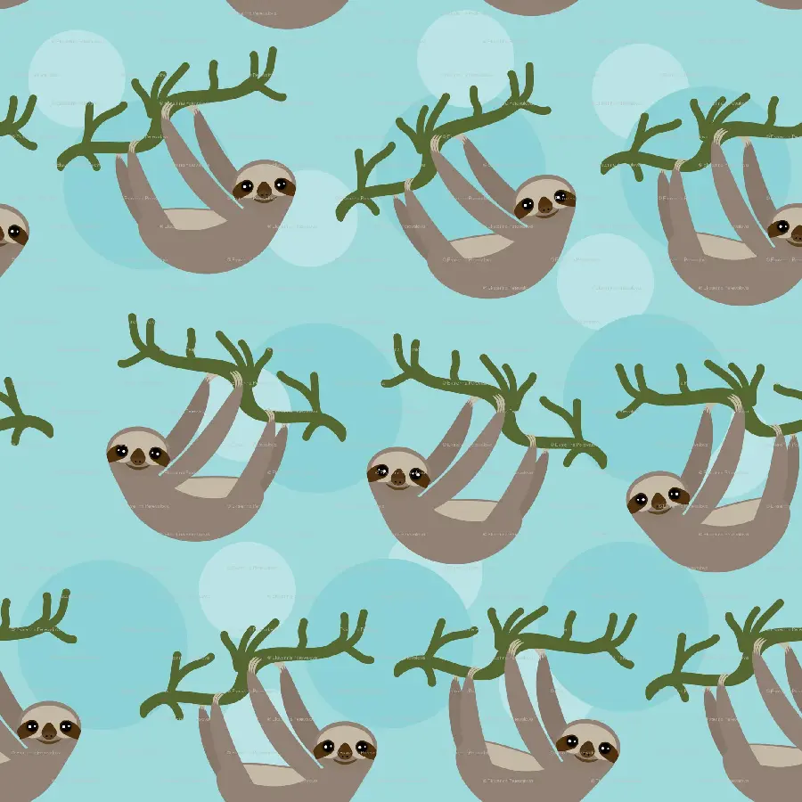 Background photo for the computer with a sloth design