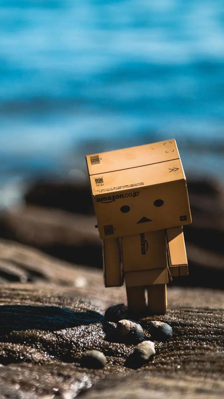 Image of a fantasy and sad doll on the beach for profile and mobile background
