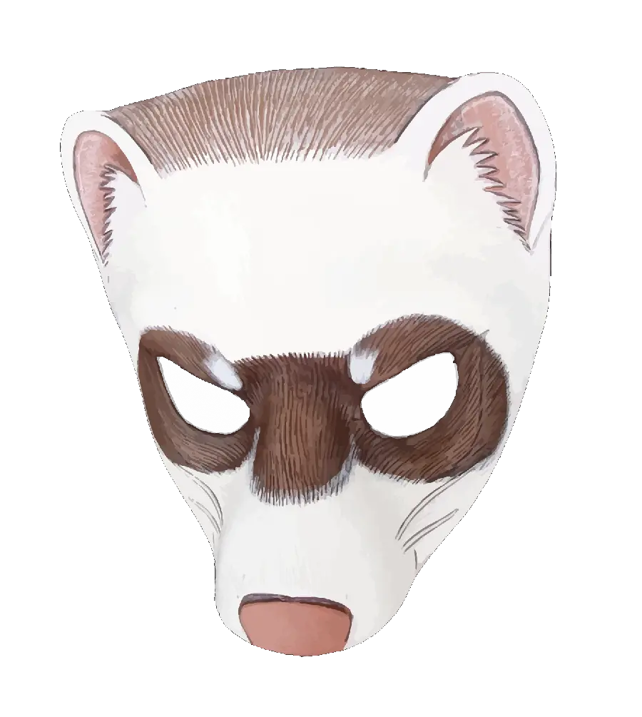 Stock image with otter design for design and making masks and masquerades PNG