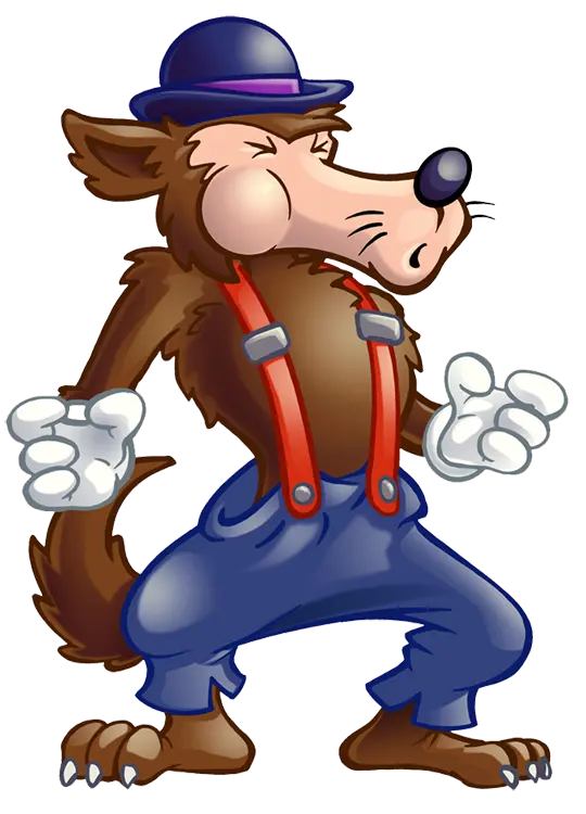 Profile picture for telegram with cartoon wolf design
