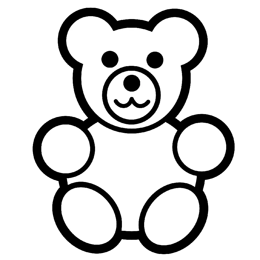 Download a bear drawing wallpaper with a transparent background PNG